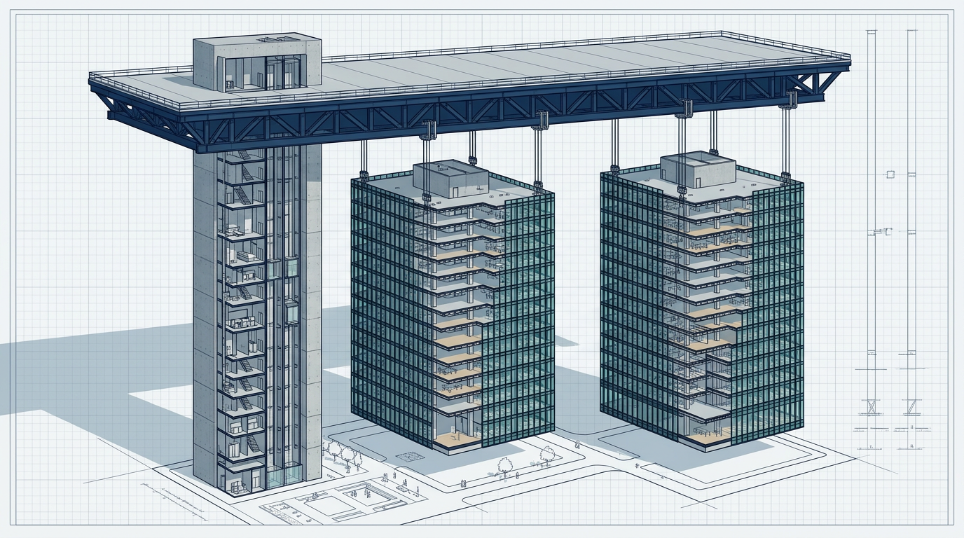 The Upward Logic of Madrid's Torres Colón: Engineering Constraints as Architectural Innovation